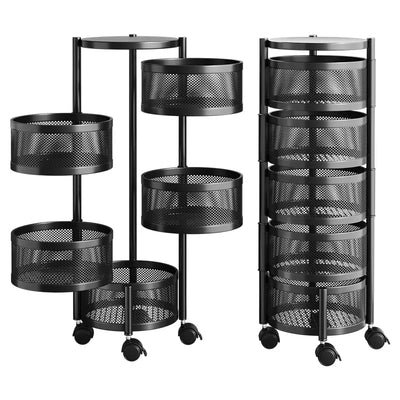 3/4/5 Tier Rotating Storage Baskets Rack