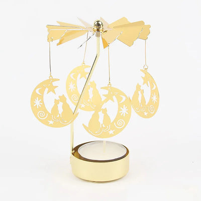 Carousel Golden Hot Rotating Candle Holder